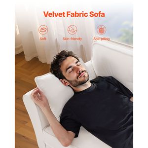 Divano a Due Posti in Velluto da 69 Pollici con Braccioli Arrotolati e Cuscini Morbidi a Molla Sinuosa per Soggiorno - Product Image 2