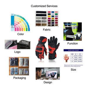 Guantes de Motociclismo Deportivos Reforzados con Piel de Cabra, Guantes de Motocross, Guantes de Carreras, Guantes Profesionales para Motociclistas - Product Image 2