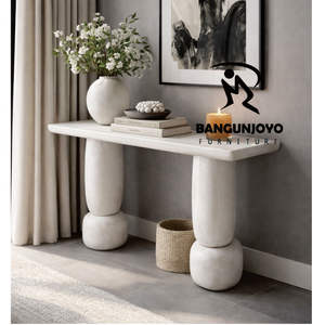 Mesa Consola de Madera Sólida, Estilo Minimalista 2026, Muebles para Sala de Estar - Product Image 3