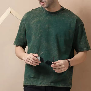 เสื้อยืดผู้ชายคุณภาพสูงปี 2026 ผ้าฝ้าย 100% ล้างสีแบบแอซิด บริการ OEM ราคาถูก ลายตัวอักษร ผ้าเนื้อวอร์สเตด - Product Image 6