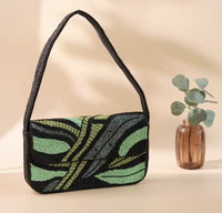 Tas Wanita Resin Berhias Manik-Manik Buatan Tangan Craft Exim |   Dompet Kerajinan Tradisional Wanita |   Aksesori Fesyen Etnik Buatan Tangan dari India