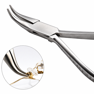 Bent Curved Short Snipe <b>Nose</b> Pliers INOX Stainless Steel Jewelry Wire Forming Tool ZetomedPro - Product Image 4