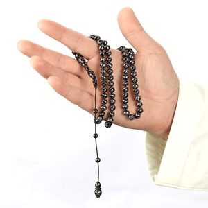 Chapelet de prière en corail noir de haute qualité 100% - Tasbih Masbaha avec logo et étiquette personnalisés - Product Image 5