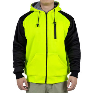 Men's Winter Sherpa Fleece Zip Up Hoodie Velvet <b>Work</b> <b>Sweatshirt</b> Windproof Breathable Hooded Jacket With Pocket - Product Image 2