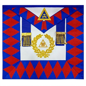 Delantal Masónico de Capítulo del Arco Real para Barrera Estándar con Dos Borlas, Emblema Bordado a Mano con Hilo de Oro - Product Image 6