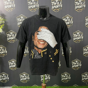 Camiseta Deportiva Negra Extra Grande para Hombre con Estampado de Michael Jackson, Manga Corta, Cuello Redondo, Estilo Urbano, Jersey de Algodón - Product Image 2