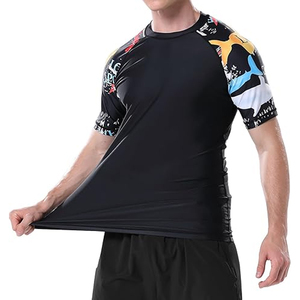 High Quality Men Rash Guard <b>Compression</b> T <b>Shirt</b> Short Sleeve Swim <b>Shirt</b> UV Protection Bulk Supplier - Product Image 3