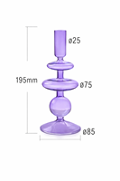 Support de bougie conique en verre borosilicate côtelé de style nordique, fait main, léger, de haute qualité, résistant à la chaleur, décoration de Noël pour la maison