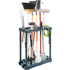 Organisateur d'outils de jardin à 10 fentes pour outils à long manche/râteaux/brosses/supports de serres-pailles, support de rangement vertical pour garage et cour pour un rangement efficace - Product Image 5