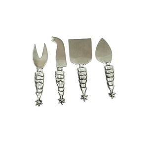 <b>Cheese</b> Knives <b>Set</b> Supplier of Aluminium X Mass Tree Design Handle <b>Cheese</b> <b>Set</b> for Tableware Cutlery Use Manufactured in India - Product Image 1