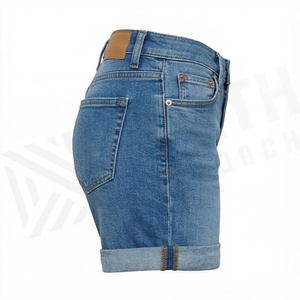 Female Booty Breathable Denim Shorts For Women Cotton <b>Button</b> Closure Adult Girls <b>Jeans</b> Customized Color Trendy Fashion - Product Image 3