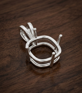 Oferta Especial: Montura de Plata de Ley 925 para Colgante con Engaste de Cojín, Anilla Única Pre-perforada para Piedra Central de Corte Cojín, Venta al por Mayor, Regalo para Esposa - Product Image 1