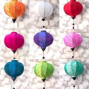 Silk <b>Lantern</b> combining bright silk and eco friendly bamboo elegant Vietnamese craft for decorative hanging purposes - Product Image 5