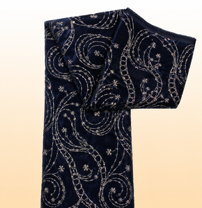 Velvet Embroidered Fabric For Abaya Kaftan Modest Wear Gulf UAE Designer Garment Textile Export Quality <b>Material</b> For Fashion Hub - Product Image 3