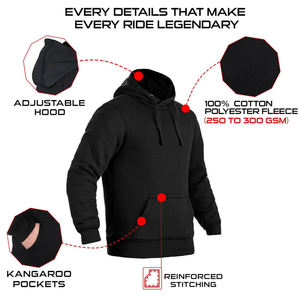 OEM ODM para Sudadera con Capucha para Motociclistas, Otros Materiales, Invierno/Verano, Nivel 2 CE, Cremallera Protectora, Estampada, Personalizable - Product Image 3