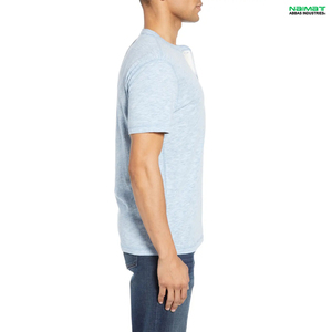 เสื้อยืดผู้ชายคุณภาพสูง แขนสั้น ผ้าถักผสมโพลีเอสเตอร์/คอตตอน พิมพ์ลายตามสั่ง เป็นมิตรกับสิ่งแวดล้อม ระบายอากาศได้ดี แห้งเร็ว - Product Image 3