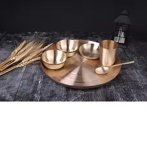 Service de table en laiton indien, assiettes en laiton, vaisselle artisanale traditionnelle en gros pour la maison, l'hôtel et le restaurant - Product Image 5