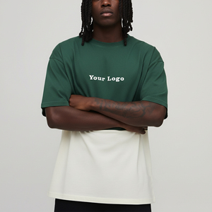 เสื้อยืดผู้ชายทรงบ็อกซี่ แขนเสื้อแบบดรอปไหล่ สไตล์สตรีทแวร์ ขายดี ผ้าฝ้าย 100% หนัก 270 GSM สองสี - Product Image 3