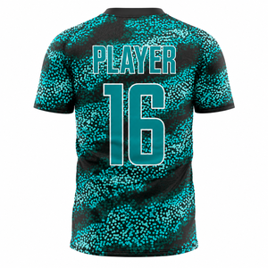เสื้อฟุตบอลพิมพ์ลายจุดแบบซับลิเมชั่น โพลีเอสเตอร์ 100% แห้งเร็ว แขนสั้น สำหรับทีม ชุดฝึกซ้อม รับสกรีนโลโก้ - Product Image 2