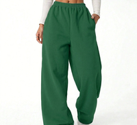 Pantalon de jogging en molleton brossé pour femme, collection hiver, avec logo personnalisé, programme fournisseur, respirant, écologique, design 2-en-1