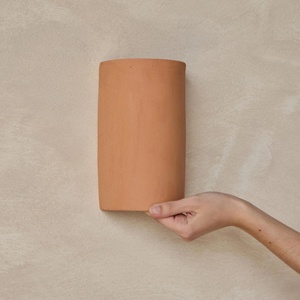 Lámpara de Pared Rectangular de Terracota, Hecha a Mano, Estilo Minimalista, Lámpara de Barro India para Decoración de Interiores y Sala de Estar - Product Image 2