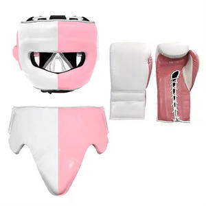 ชุดชกมวยสีขาวชมพูแบบใหม่ ดีไซน์ปรับแต่งได้ ผลิตตามสั่ง ชุดฝึกซ้อมมวยระดับมืออาชีพ พร้อมโลโก้ของคุณเอง CP-BHG-15 - Product Image 2