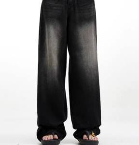 Pantalones Vaqueros Personalizados para Hombre, Corte Holgado, Estilo Vintage, Lavado Ácido, Jeans Baggy para Hombre 2026 - Product Image 2