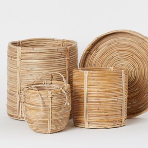 Panier à fleurs pas cher, pot en rotin, support pour pot, décoration de jardin intérieur/extérieur - Product Image 5