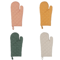 Gants de four en coton multicolores résistants à la chaleur MEKONG KG009, matelassés, sûrs pour la cuisine, la cuisson, la manipulation de casseroles/poêles chaudes
