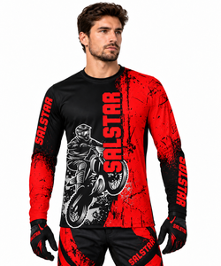 Conjunto de Jersey y Pantalones Rojos de Motocross Sublimados Personalizados, Equipamiento de Carreras de Motos, Ropa de Motocross MX, Ropa Deportiva OEM/ODM - Product Image 1