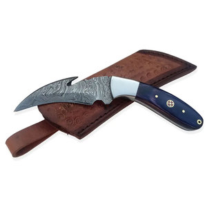 Outdoor Damascus Steel Hunting Knife with Natural Wood Handle Durable Tool for Camping Hiking Fishing and Adventure - Product Image 1