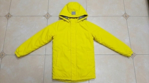 เสื้อแจ็คเก็ตกันหนาวมีฮู้ดสีเหลืองสำหรับเด็กผู้หญิง แขนยาว ปิดด้วยซิป กันลม บุด้วยโพลีเอสเตอร์ สีพื้น ทรงปกติ - Product Image 5