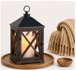 Calentador de Velas Eléctrico de Madera Estilo Rústico para Velas en Frasco, Lámpara de Fragancia sin Llama - Product Image 4