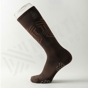 Knee High <b>Compression</b> <b>Socks</b> Geometric Pattern Breathable Spandex Polyester Cycling Sports <b>Socks</b> for Adults Spring - Product Image 3