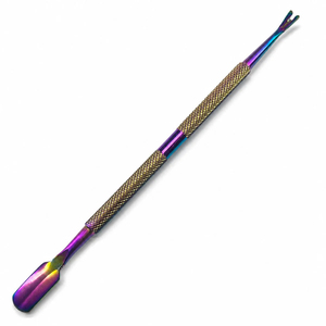 Durable Stainless Steel Manicure Multipurpose Rainbow Finish Cuticle Remover and <b>Trimmer</b> Professional Nail Cuticle Pushers - Product Image 1