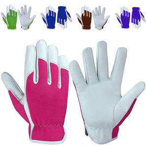 Guantes de Trabajo Industriales de Moda al por Mayor, Guantes de Seguridad de Cuero Blanco Transpirables y Duraderos - Product Image 4