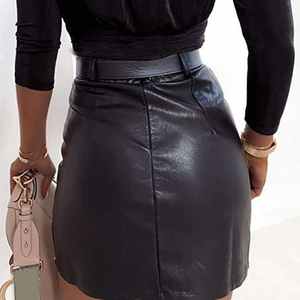 Jupe en cuir de haute qualité pour femmes, design tendance, prix de gros, jupe en cuir à vendre - Product Image 2