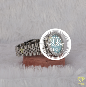 Montre de luxe à bracelet, cadran doré, acier inoxydable, quartz, montre-bracelet, bijoux de luxe en diamant, pour la vente au détail et en gros - Product Image 2