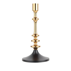 Aristea Gold/<b>Black</b> Handmade Portable Aluminum <b>Candlestick</b> Holder Set for Christmas Valentine's Day & Easter Home Decoration - Product Image 6