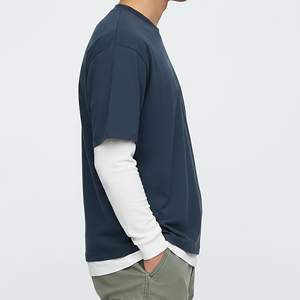 <b>Y2K</b> Style Custom Logo Jersey T-<b>shirt</b> Baggy <b>Shirts</b> 100% Cotton Boxy Fit Double Layer Short Sleeve Quick Dry Men's T-<b>shirts</b> - Product Image 6