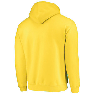 Men's Yellow Hooded <b>Sweatshirt</b> Regular Fit Cotton Fleece Casual Pullover With Pocket Autumn Wear - Product Image 2