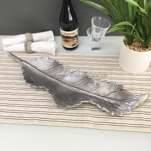 ถาดตกแต่งบ้านแบบทันสมัยเนื้ออลูมิเนียมสีเงินสำหรับงานแต่งงานวันคริสต์มาสวันขอบคุณพระเจ้าเป็นของขวัญที่สมบูรณ์แบบแจกันตั้งพื้น - Product Image 2