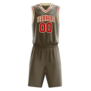 Ensemble d'uniformes de basketball roses personnalisables, impression par sublimation, col en V, sans manches, respirant, polyester, unisexe adulte, tenue d'équipe - Product Image 5