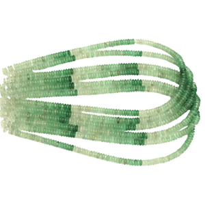 Perles plates rondes en quartz vert naturel |   Vente en gros de mèches de 15 pouces | Perles de pierres précieuses lisses | Fournitures pour la fabrication de bijoux - Product Image 2