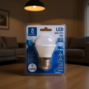 Bombilla LED A5 G45 de 9W de Bajo Consumo, E27, 6400K, Temperatura de Color, Plástico, Uso Residencial, Nueva Condición, Modelo ES 191559 - Product Image 3