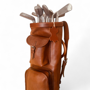 High Leather <b>Golf</b> Stand Polo Bag Foldable 9 Inch Lightweight Durable Quick Dry Portable 6-Way <b>Golf</b> Cart - Product Image 4