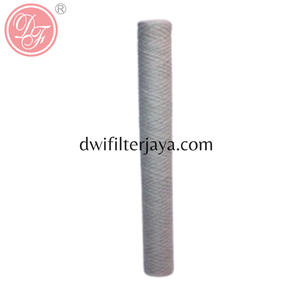 Cartouche de filtre à eau de haute qualité de 10 ou 20 pouces, certifiée NSF, élément enroulé en fil de polyester de 5 microns pour usage industriel et potable - Product Image 1