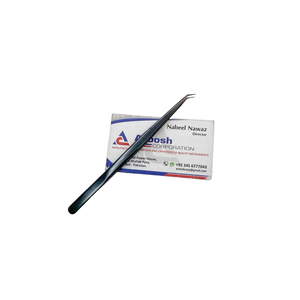 แหนบสำหรับต่อขนตาสีดำแบบมืออาชีพแหนบ45องศาทำจากสแตนเลสออกแบบโลโก้ได้ตามต้องการ - Product Image 5