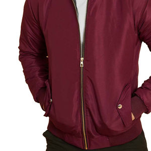 Top Selling <b>Men's</b> Wear Bomber <b>Jackets</b> New Arrival 100% Polyester Fabric <b>Long</b> Sleeve Solid Pattern <b>Men's</b> Bomber <b>Jackets</b> for Sale - Product Image 4