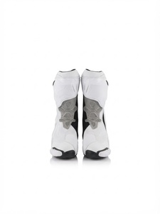 Botas de Motociclismo de Cuero Blanco Premium, Calzado Protector para Motociclistas, Equipo de Conducción para Hombre - Product Image 3